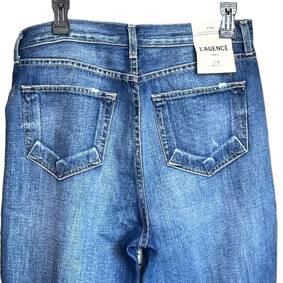 L’AGENCE Ezra Ultra High Rise Stovepipe Jeans in Newberry Blue Size 29 - Picture 7 of 11